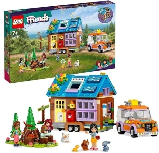 LEGO Friends Mobile Tiny House, Forest Camping Opening Dollshouse Playset with Toy Car for 7 Plus Year Old Girls and Boys, Includes Leo & Liann Mini-Doll Figures, Birthday Gift Idea for Kids 41735