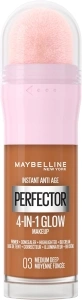 Maybelline New York Instant Anti Age Rewind Perfector, 4-In-1 Glow Primer, Concealer, Highlighter, Self-Adjusting Shades, Evens Skin Tone with a Glow Finish, Shade: 0.3 Medium Deep