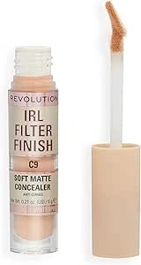 Makeup Revolution, IRL Filter Finish Concealer, Medium to Full Coverage, C9, 6g