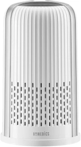 Homedics TotalClean 4-in-1 Tower Air Purifier, 360-Degree HEPA Filtration for Allergens, Dust and Dander with Ionizer for Home, Office and Desktop, Night-Light and Essential Oil Aromatherapy