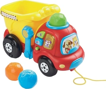 VTech Put and Take Dumper Truck, Baby Interactive Toys for Toddlers, Compatible with Toot-Toot Cars, Dumping Truck for Kids Boys & Girls 6 Months - 3 Years Old