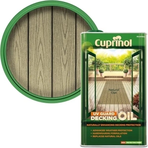 Cuprinol 5122415 Uv Guard Decking Oil_SML Exterior Woodcare, Natural Oak