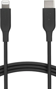 Amazon Basics USB 2.0 Type-C to Lightning Cable (MFi Certified), 1.8 m, Black