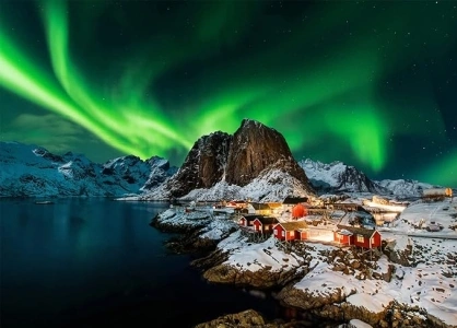 HUADADA Jigsaw Puzzles for Adults 1000 Piece Jigsaw Puzzles for Adults,JigsawPuzzle 1000 Pieces for Adults Challenging Puzzle Games （Northern Lights in Norway）…