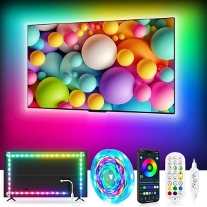 MORIACC LED Lights for TV, 3m LED Strip Light for TV Backlight, TV LED Lights That Sync with TV, APP Control USB LED Light Strips with Remote, ICRGB TV LED Back Lights for TV 23-43 inch Room Decor