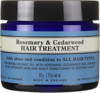 Neal’s Yard Remedies | Rosemary and Cedarwood Hair Treatment | Vegan Organic Ingredients | Adds Shine and Condition to All Hair Types | 50g