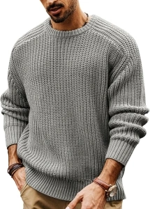 PJ PAUL JONES Men's Jumpers Crew Neck Chunky Knit Jumper Casual Sweater