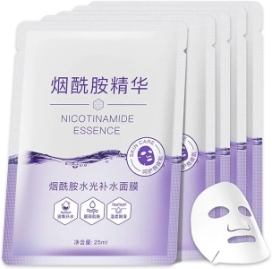 TBeautfave Sheet Mask,5Pcs Niacinamide Face Mask Set,Hyaluronic Acid Facial Sheet Masks,Hydrating & Nourishing Face Mask,Mask Skin Care Sets For Dehydrated, Dull and Tired Skin,25ml