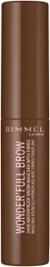 Rimmel London Wonder’Full Brow 24HR Waterproof Brow Gel, with Fibres for Plump Thick Brows, Medium, 4.5 ml