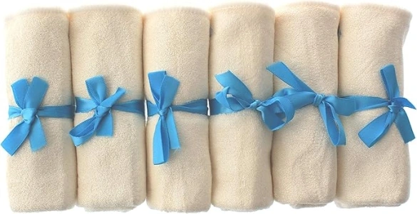 Premium Bamboo Baby Wash Cloths (Pack of 6) - Ultra Soft and 100% Natural, Machine Washable, Gift Set