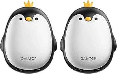 Gaiatop Hand Warmers Rechargeable, 2 Pack 3 Settings Portable Electric Hand Warmer Reusable Pocket Hot Hands Heater, Cute Penguin Shape Gifts for Women Men Camping Hunting Golf