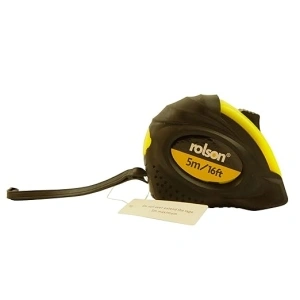 Rolson 50535 5 m x 19 mm Tape Measure, Yellow & Black