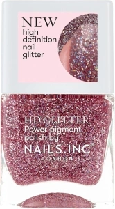 Nails.INC HD Glitter Nail Polish, High Definition Holographic Nail Glitter Polish, Cruelty Free, Vegan, All Amped Up