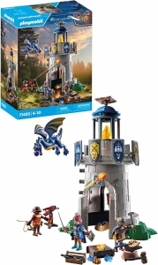 Playmobil 71483 Knights of Novelmore: Knight's Tower with Blacksmith and Dragon, Novelmore Knights and Burnham Raiders, fun imaginative role-play, detailed playsets suitable for children ages 4+