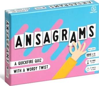 Ansagrams | Card Game | A Quick-Fire Quiz With A Wordy Twist | New for Christmas 2021 | 3 Players +