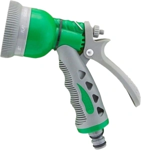 Steexu Hose Pipe Spray Gun - 8 Pattern Garden Hose Spray Gun - Garden Hose Gun Spray - HosePipe Nozzle Gun Water Spray for Garden and Car wash - Pony Jet Garden Spray Gun - Grey