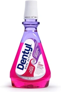 Dentyl Dual Action CPC Mouthwash, 12hrs Fresh Breath & Total Care, Alcohol Free, ICY Cherry, 500 ml