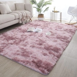 lekeplus Rugs Living Room Large Rugs Bedroom Anti Skid Rug Shaggy Soft Rug for Living Room Bedroom Play Area Kids Room Luxury Decorative(Dark pink 120x160cm)