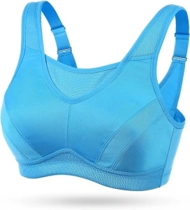 WingsLove Women's Sports Bra High Impact Bra Full Coverage Wirefree Workout Non Padded Ultimate Running Bra Sports Bra Women Plus Size