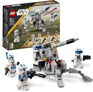 LEGO Star Wars 501st Clone Troopers Battle Pack Set, Buildable Toy with AV-7 Anti Vehicle Cannon and Spring Loaded Shooter plus 4 Characters 75345