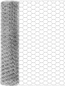 TOYPOPOR 16in x 82ft Chicken Wire, 40cm x 25m Poultry Wire Netting Hexagonal Galvanized Mesh Garden Fence Barrier for Pet Rabbit Chicken Fencing (16In x 82FT), Silver