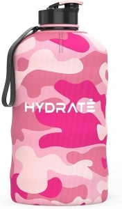 HYDRATE Pink Camo Sleeve Accessory for XL Jug 2.2 Litre - Protective and Insulating Layer for your XL Jug Neoprene Cover for your Water Bottle, water jug