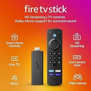 Amazon Fire TV Stick, Alexa Voice Remote, TV controls and access to hundreds of thousands of films and TV episodes