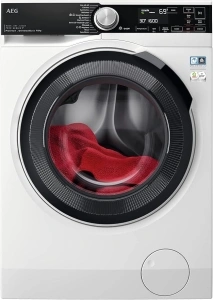 AEG 7000 Series Washer Dryer 9 kg Wash/6kg Dry Load LWR7596O5U, UniversalDose Prosteam Freestanding Washer Dryer using 96% less water, 1600rpm Spin, Energy Class A, White