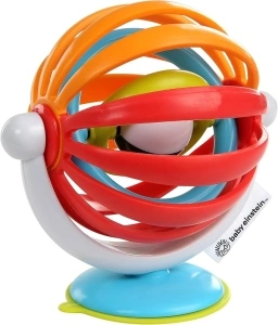 Baby Einstein, Sticky Spinner Booster & High Chair Activity Toy, Rattle, Sensory Play, Visual Stimulation, Spinning Wheel, Suction Cup Base, BPA-Free, Ages 3 Months+