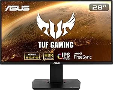 ASUS TUF Gaming VG289Q, 28 Inch4K (3840x2160) Gaming monitor, IPS, 90% DCI-P3, DP, HDMI, FreeSync, Low Blue Light, Flicker Free, Shadow Boost, HDR 10, Black