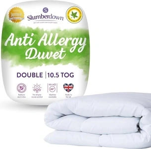 Slumberdown Anti Allergy Double Duvet - 10.5 Tog All Year Round Quilt Ideal for Summer & Winter - Anti Bacterial, Soft Touch Cover, Hypoallergenic, Machine Washable, Size (200cm x 200cm)