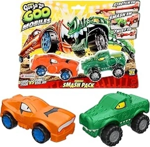 Heroes of Goo Jit Zu Goo Mobiles- Tygor Vs Rock Jaw Stretch 'em! Smash 'em! Twist 'em! Fix Them and start again! Present for 4 year old girls, boys and Goo Jit Zu fans