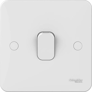 Schneider Electric Lisse White Moulded - 3 Gang 2 Way Wide Rocker Switch, 10AX, GGBL1032WS, White (Pack of 4)