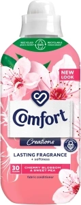 Comfort Creations Cherry Blossom & Sweet Pea Fabric Conditioner with Stay Fresh technology for 100 days of freshness + fragrance* 30 washes (900 ml)