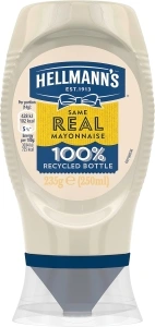 Hellmann's Real Mayonnaise mayo made with 100% free-range eggs perfect for sandwiches 250 ml