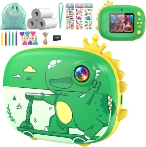 uleway Kids Camera Instant Print Camera Kids 1080P HD Photocamera for Children Kids' Instant Digital Cameras Camcorder Videocamera with 32GB Card Printing Paper Toys Gift for Kids 3-12 Years