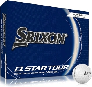 Srixon, New Q-Star Tour 5 2024 - Dozen Golf Balls - Soft Feel, Spin, Performance and Power - 3 Pieces - Urethane - Premium Golf Accessories and Golf Gifts