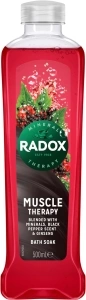 Radox Mineral Therapy Muscle Therapy Bath Soak uniquely blended with minerals & herbs for a rejuvenating bubble bath 500 ml