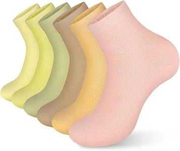 Gogogoal 6-pair Cotton Quarter Socks Men Women Anti-odour Breathable Antimicrobial Socks Business Casual Running Crew Sock Spring Summer Autumn 4-7.5 8-11