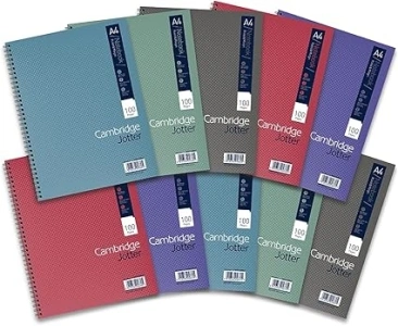 Cambridge Jotter, A4 Notebook, Wirebound, Lined, 100 Page, Assorted Colours, Pack of 10