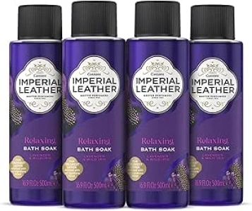 Imperial Leather Relaxing Bath Soak, Lavender & Wild Iris, Rich & Creamy Bubble Bath, Gentle Skin Care, Bulk Buy, Pack of 4 x 500ml