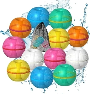 HIMS Reusable Water Balloons Magnetic, Water Bombs Refillable Water Balloons Self Sealing, Swimming Pool Toys Outdoor Garden Water Toys Games for Kids Adults