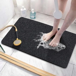 Asvin Soft Textured Bath, Shower, Tub Mat, 24x32 Inch, Phthalate Free, Non Slip Comfort Bathtub Mats with Drain, PVC Loofah Bathroom Mats for Wet Areas, Quick Drying