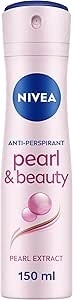 NIVEA Pearl & Beauty Anti-Perspirant Deodorant Spray (150ml), Women's Deodorant with 48H Sweat and Odour Protection, Anti-Perspirant Spray for Women with Pearl Extracts