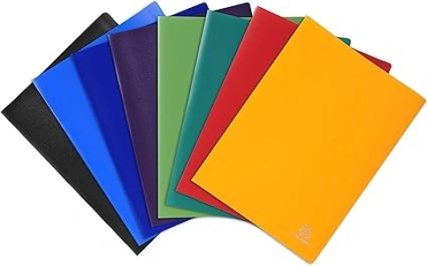 Exacompta - Ref 8590E - Soft PP Welded Display Book - Suitable for A4 Documents, Lightweight, 90 Pockets, 180 Viewing Pages - Assorted Cover Colours (Pack of 8)