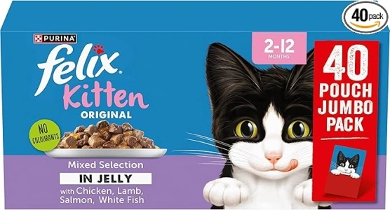 FELIX ORIGINAL Kitten Mixed Menu in Jelly Wet Cat Food 40x85g