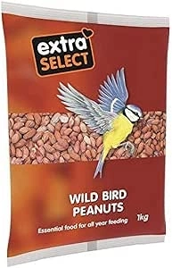 Extra Select Wild Bird Peanuts: High Grade, Protein Rich, Year Round Wild Bird Food Peanuts - Ideal for Winter Feed - 1kg