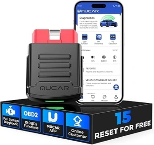 MUCAR BT200Pro OBD2 Bluetooth Scanner, All System and 15 Free Reset Car Diagnostic Tool Engine Code Reader for Vehicles Check, Smog Check Car Scan Tool and App for ios & Android