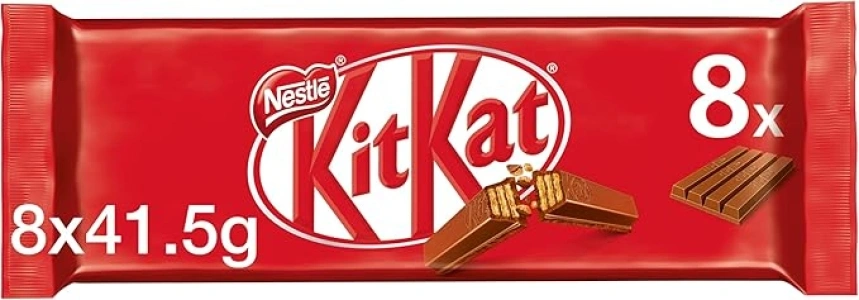 KitKat 4 Finger Milk Chocolate Bar Bumper Multipack, 8 x 41.5 g