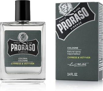 Proraso Cologne, 100ml, Men's Fragrance with Sophisticated Woody and Clean Notes, Made in Italy